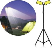 لمبة سنارة مزدوجة للتخييم مع قاعدة ثلاثية قوية واض...