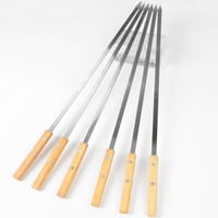 أسياخ كباب بمقبض خشبي