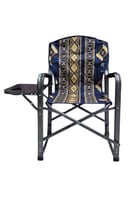 كرسي تخييم قابل للطي مع مسند للذراعين وطاولة جانبي...