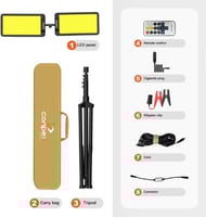 لمبة سنارة مزدوجة للتخييم مع قاعدة ثلاثية قوية واض...