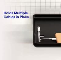 رفّ جانبي للسرير، خالٍ من الثقوب، مصمم لتخزين مريح...