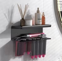 رف تخزين جداري مصمم لتنظيم أدوات ومستلزمات تصفيف ا...