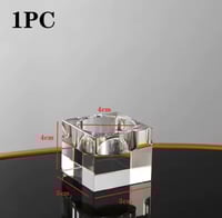 مجموعة حوامل شموع زجاجية من الأكريليك الشفاف بتصمي...