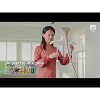 فليبس EasyTouch مكواة بخار عمودية 1600 واط - أبيض...