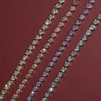 Heart tennis bracelet