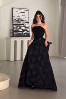 فستان سهره اسود منفوش