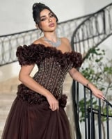 *فستان سهرة تطريز يدوي*