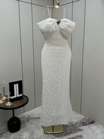 فستان ابيض سهره انيق