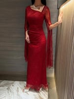 فستان ا احمر انيق وراقي