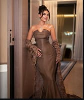 فستان سهره بلون بني