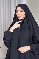 عباه عالراس مزينه باكمام مطاط