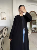 نص كلوش مع تطريز من الامام وطرف الاكمام