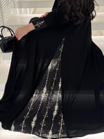 نص كلوش مع لينن رايون مطرز