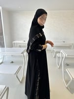 نص كلوش مع لينن رايون مطرز