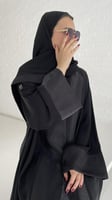 عباية كلوش مع لامية اسود