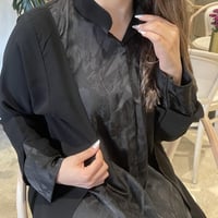 كلوش مقفلة من الأمام جاكار ناعم مع كريب