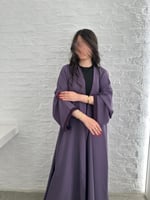 كلوش بتطريز طولي موف من الخلف