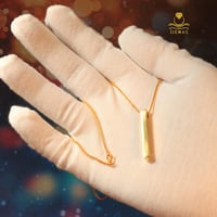 قلادة بار ذهب صافي عيار 18