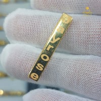 قلادة بار ذهب صافي عيار 18