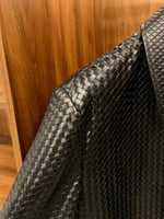 Bottega Veneta Black Woven Leather Jacket