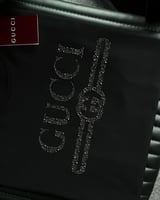 Gucci Black Rhinestone Logo T-Shirt