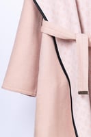 Louis Vuitton Pink Belted Wool Coat