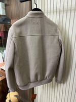 Loro Piana Beige Pure Cashmere Bomber Jacket