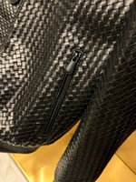 Bottega Veneta Black Woven Leather Jacket