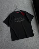 Gucci Black Rhinestone Logo T-Shirt