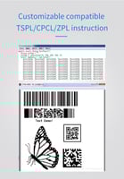 طابعة استكرات مع خاصية البلتوث طباعه حرارية احجام...