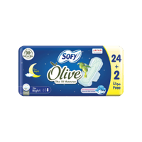 سوفي حفائض نسائية بزيت الزيتون سلم نايت 24+2 حبة-S...