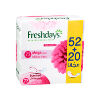 فريشدايز معطر (52+20) فوط صحية نسائية-FRESHDAY SCE...