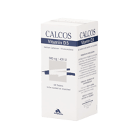 كالكوس مكمل غذائي كالسيوم وفيتامين د3 60 قرص-CALCO...