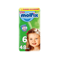 مولفكس جامبو حفائض للاطفال مقاس 6- 48حبة-MOLFIX JU...