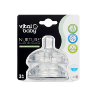 فيتال بيبي حلمات رضاعة تدفق متوسط 2 حبة-VITAL BABY...