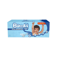 بامبي جامبو حفاضات أطفال رقم 5-80 حبة-BAMBI JUMBO...