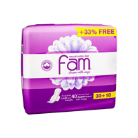 فام ماكسي فوط صحية نسائية بالأجنحة 3+1-FAM SUPER W...