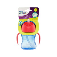 افنت كوب اطفال بلاستك + 9 شهور-AVENT BENDY STRAW C...