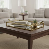 صينية حديد ارضية زجاج فاخرة حجم كبير