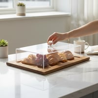 صينية خشب غطاء شفاف