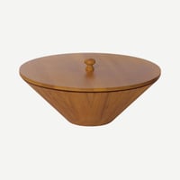 زبدية خشب الخيزران بغطاء