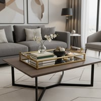 صينية حديد ارضية زجاج فاخرة حجم كبير