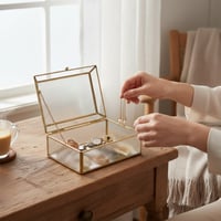 علبة مجوهرات زجاج