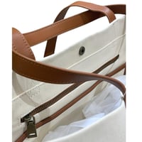 سلة قهوة قماش متين مسكة جلد