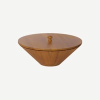 زبدية خشب الخيزران بغطاء