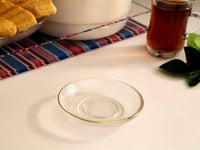 صحن سادة زجاج مذهب