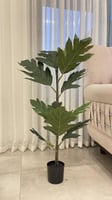 شجرة زينة صناعي اوراق خضراء كبيرة شبه طبيعية 90 سم