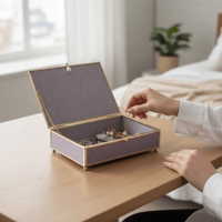 علبة تقديم زجاج بغطاء