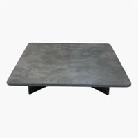 طاولة خشب أرضية لون رمادي مربعة 80X80 سم