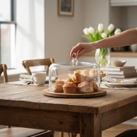 صينية خشب غطاء شفاف